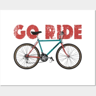 Retro mountain bike - GO RIDE Posters and Art